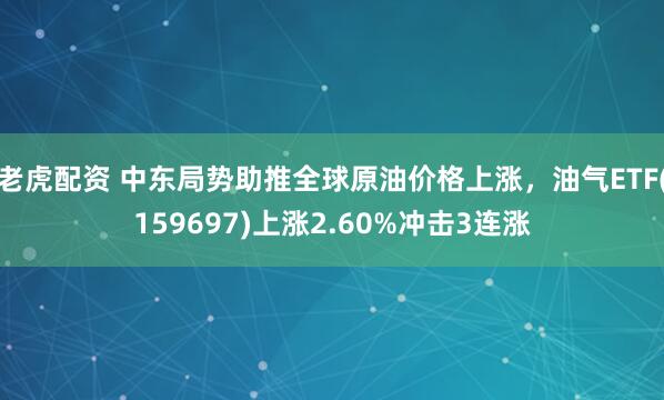 老虎配资 中东局势助推全球原油价格上涨，油气ETF(159697)上涨2.60%冲击3连涨